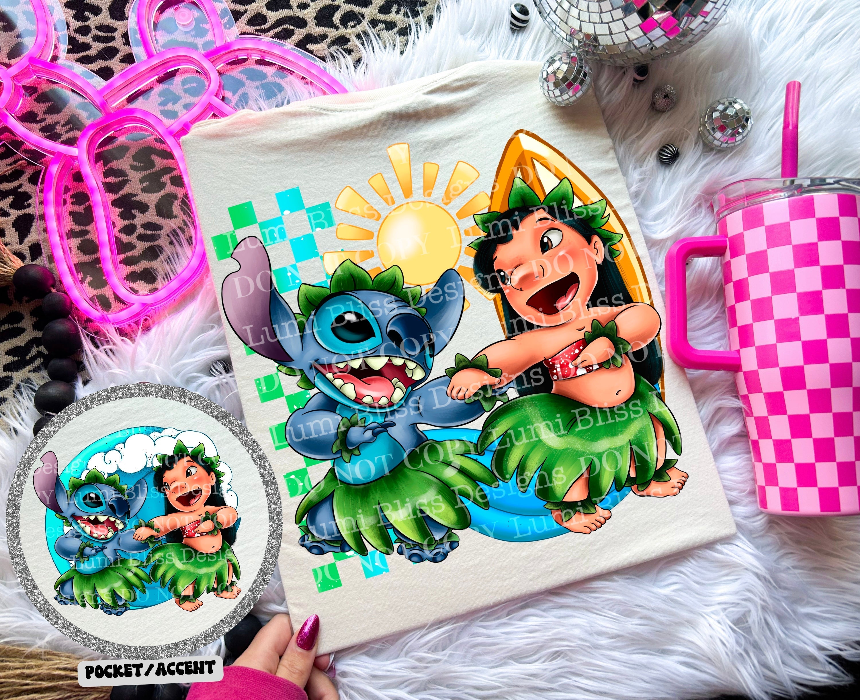 ALOHA BUDDIES DOUBLE SIDED TEE