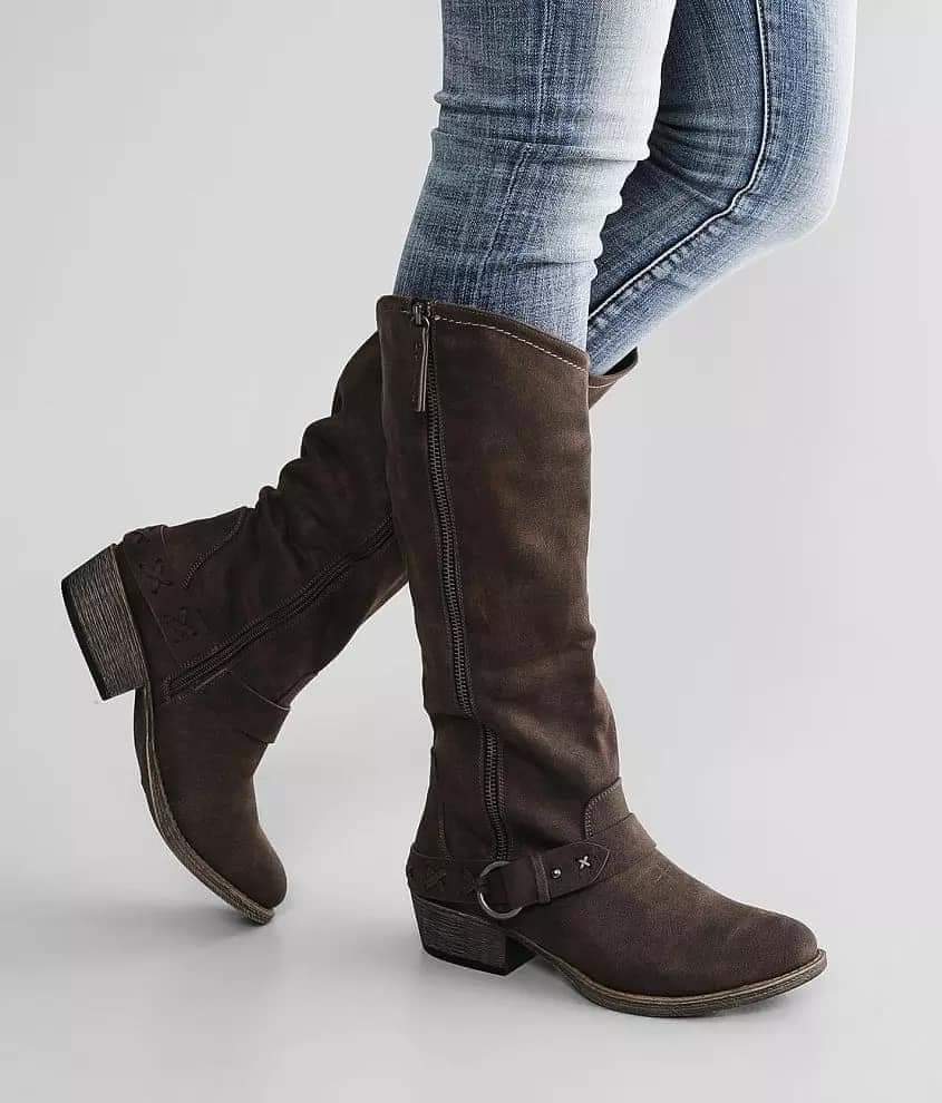 Gypsy Jazz Merlot Tall Boot Dark Taupe Color