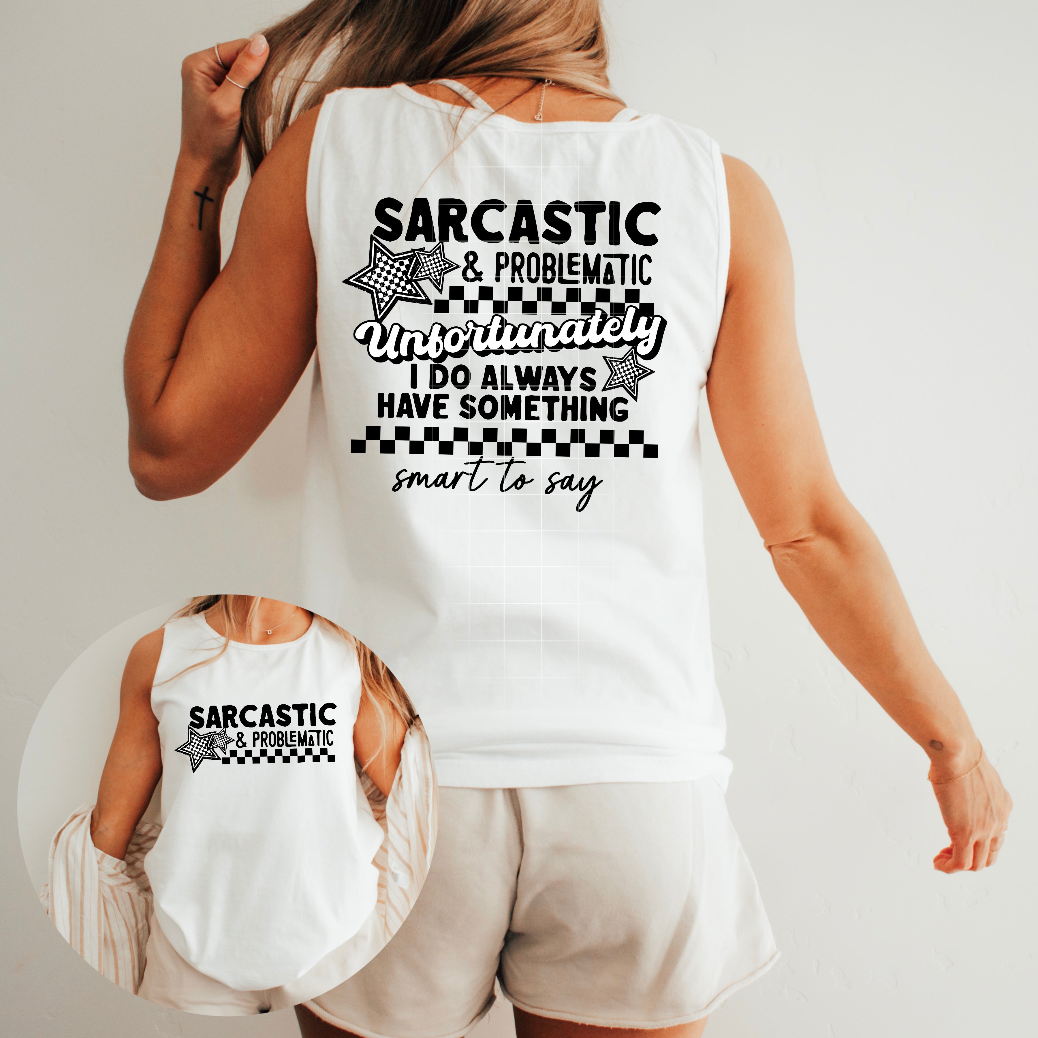 SARCASTIC DOUBLE SIDED TANK