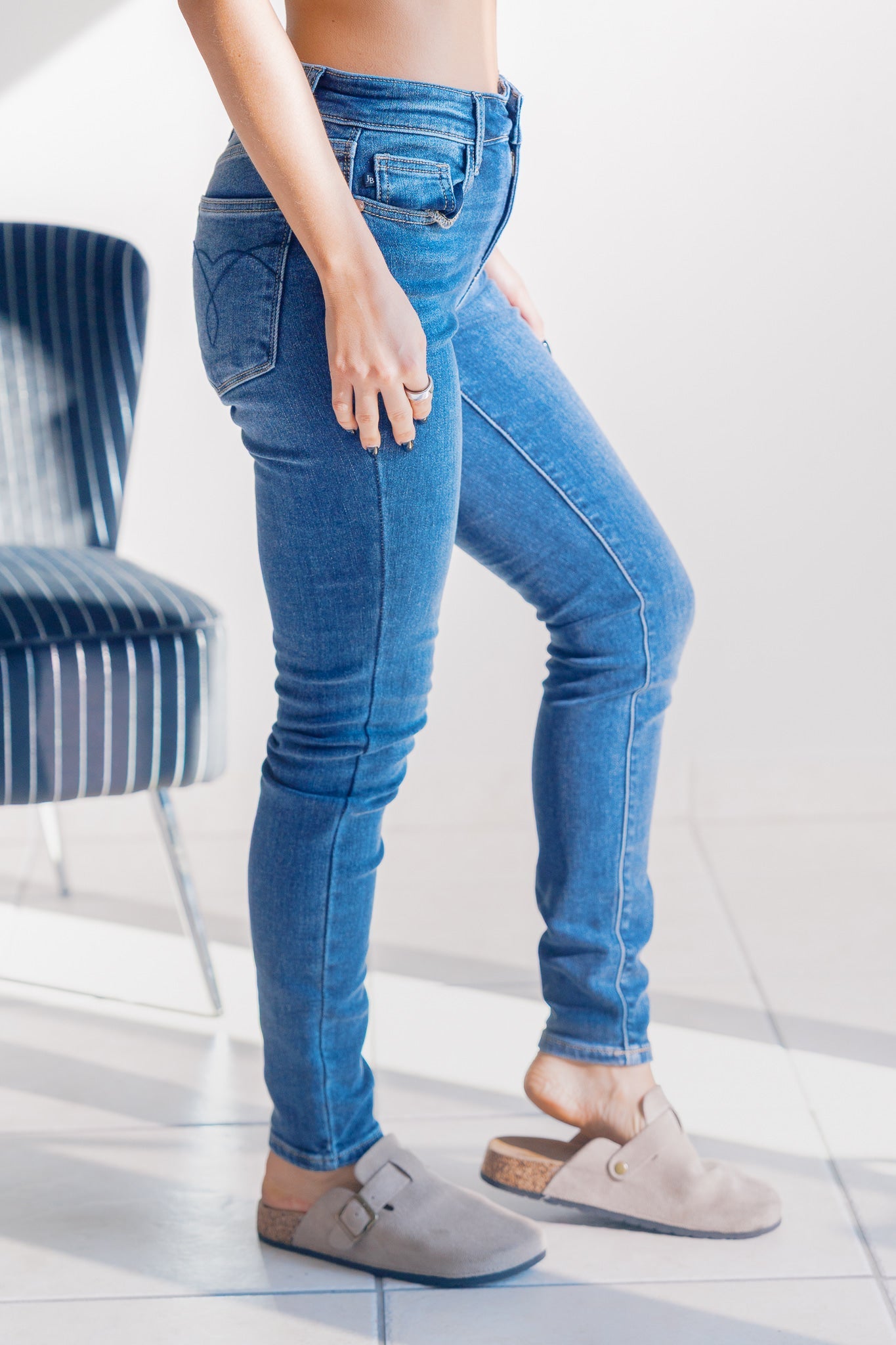 Sapphire Mist Judy Blue Thermal Skinnies