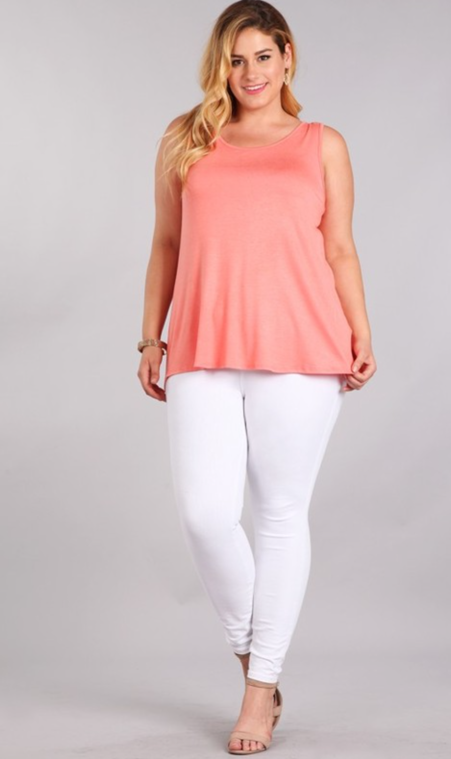 Plus size solid tank