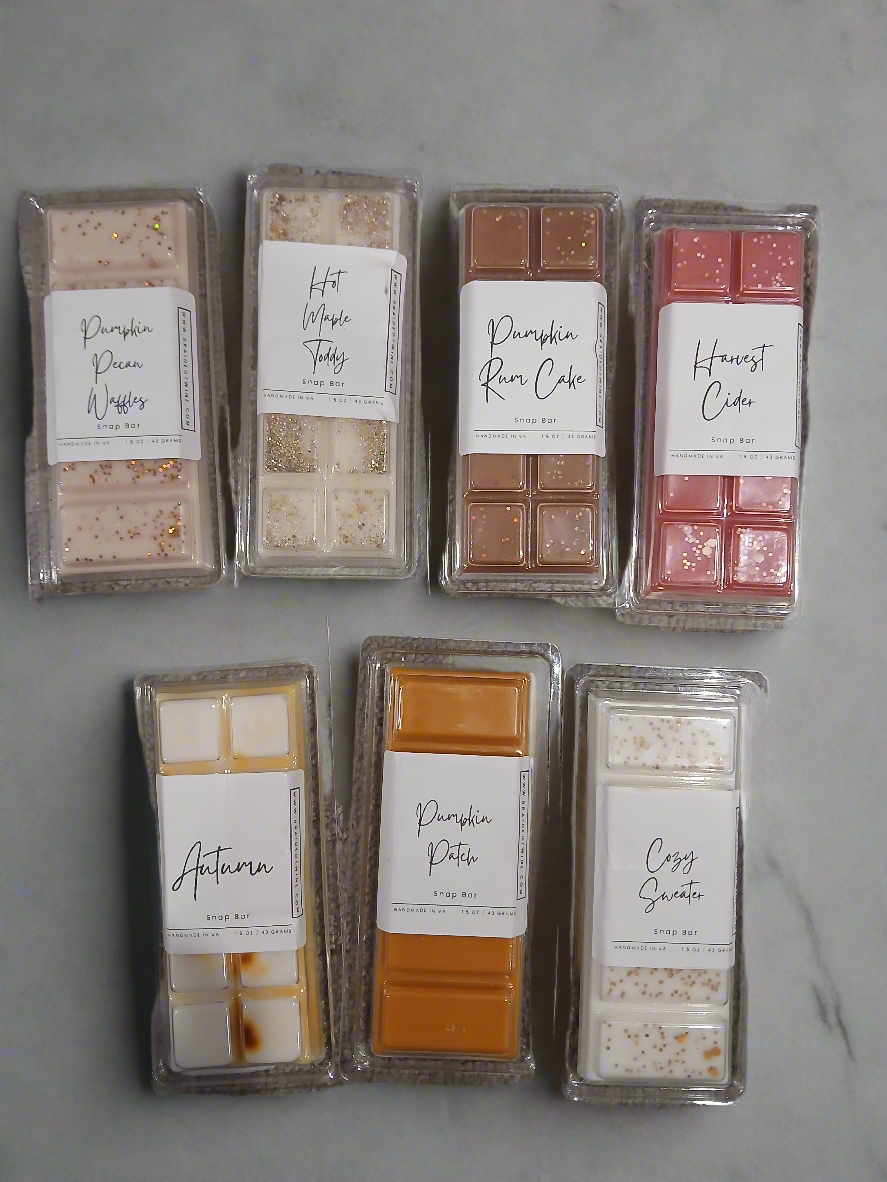 Soy wax melt snap bars