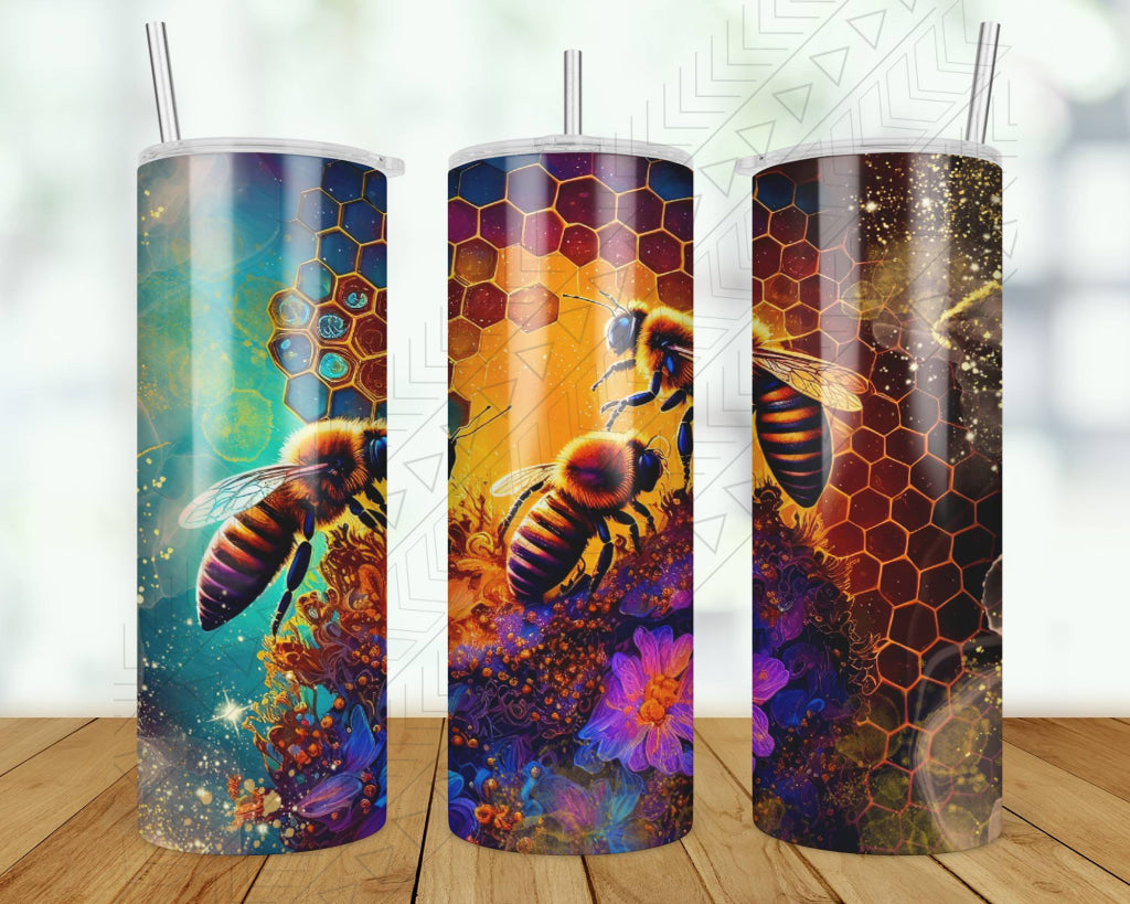 Bees Alcohol Ink Tumbler