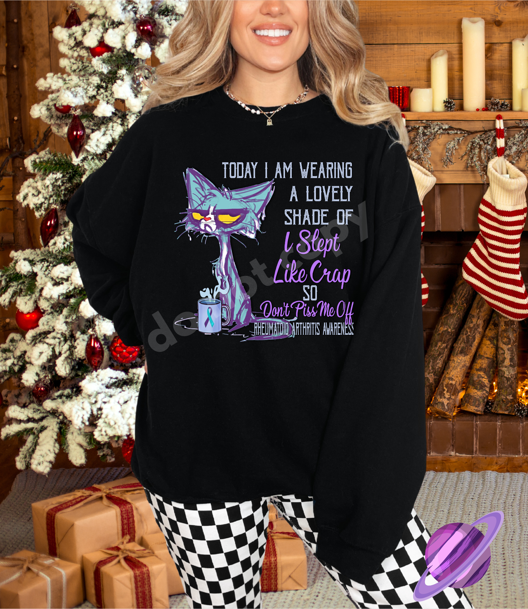 LOVELY SHADE OF SLEPT LIKE CRAP RA AWARENESS SWEATSHIRT