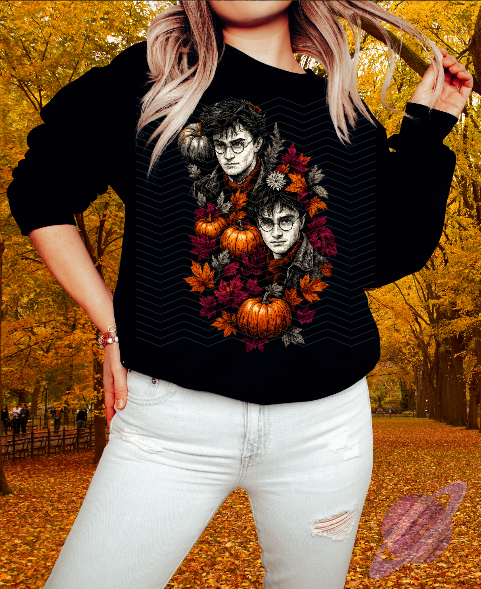 FALLING LEAVES-HP FALL-CREWNECK SWEATSHIRT