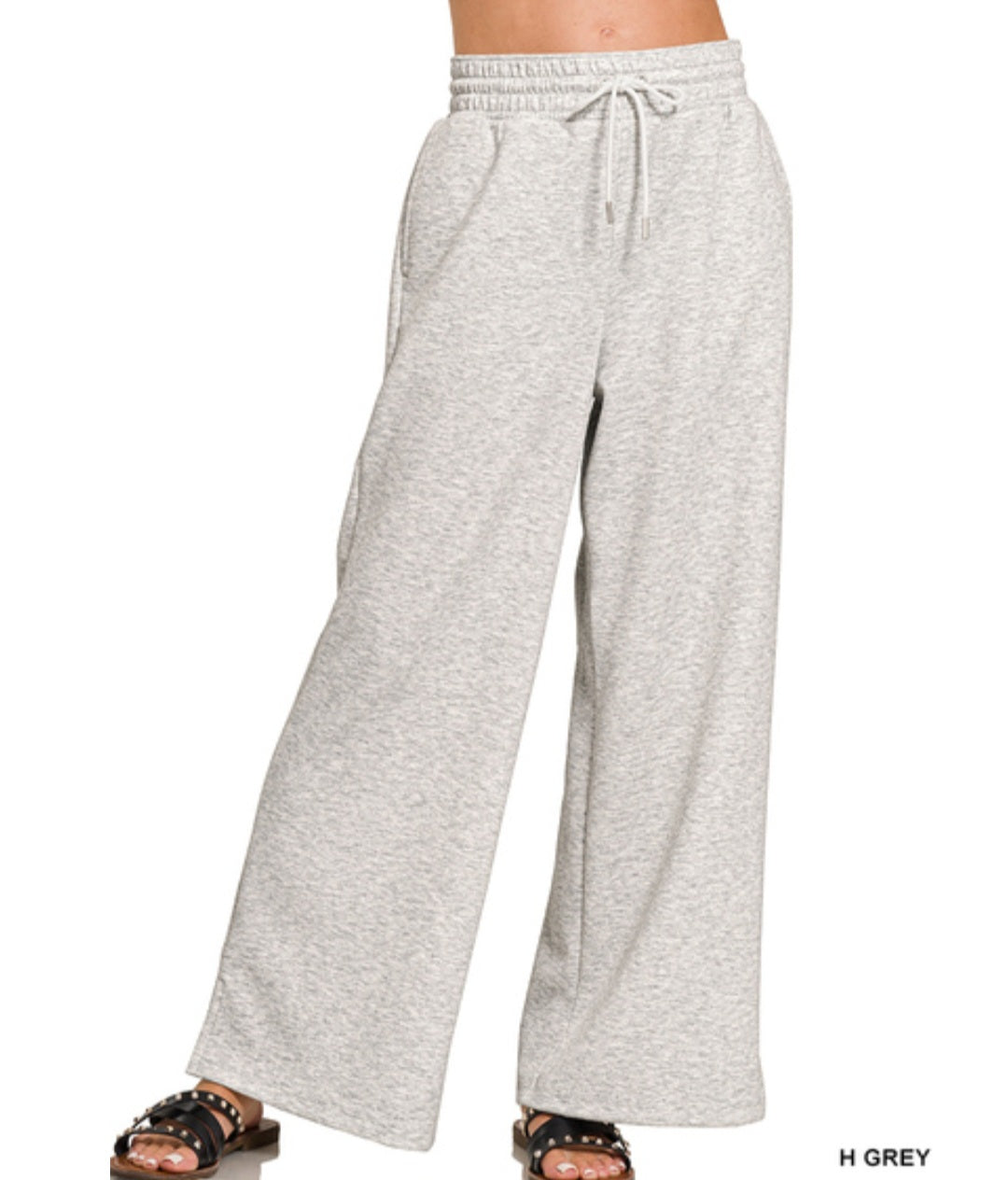 Heather grey straight leg jogger pants