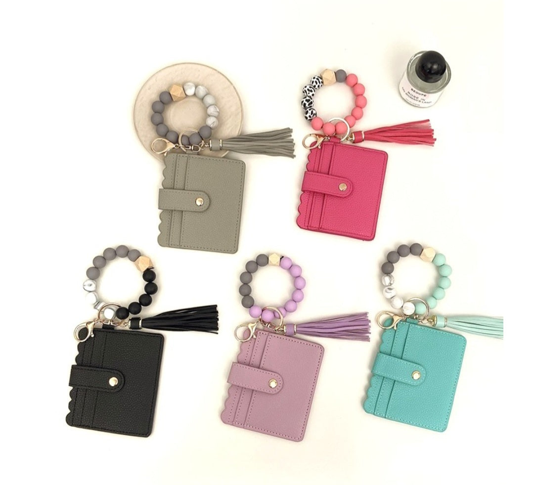 Beaded wrislet wallet