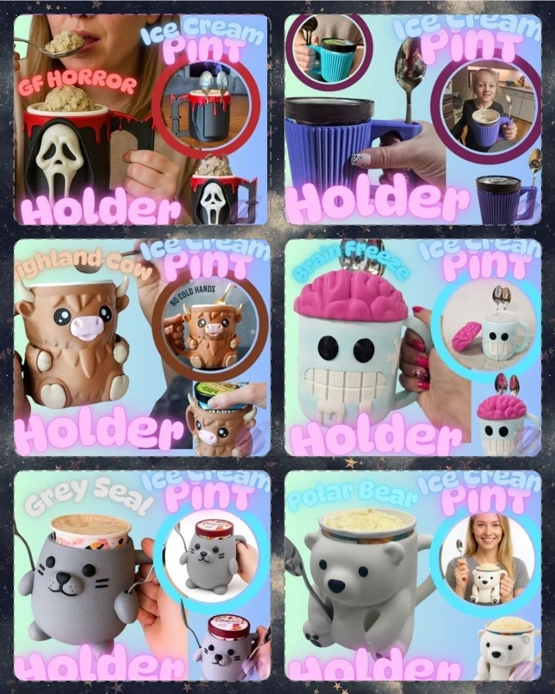 Ice cream pint holders