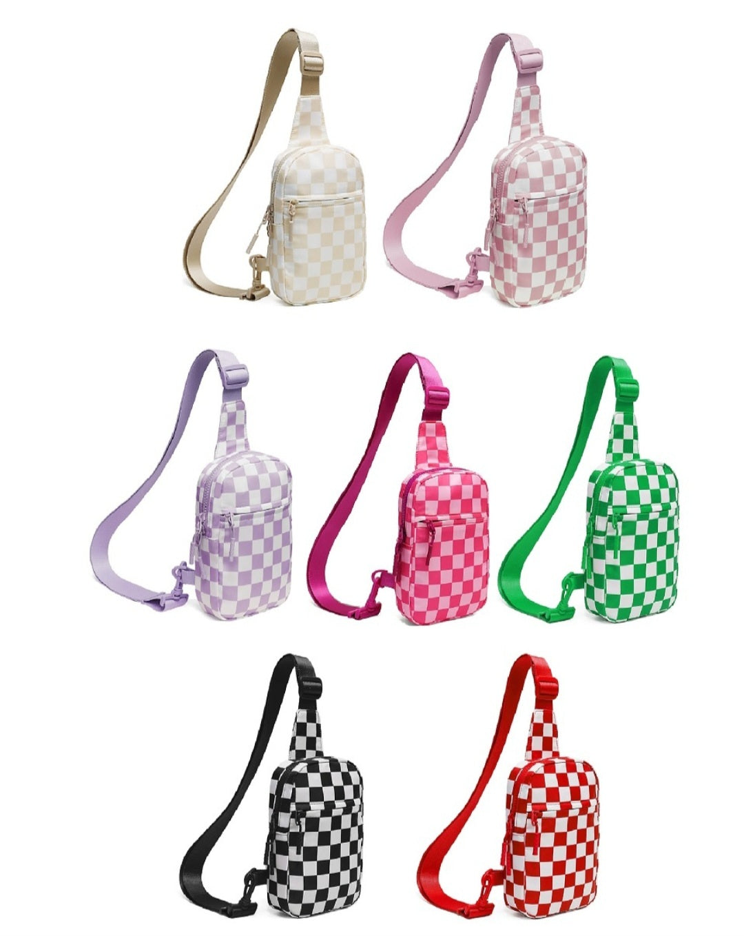 Checkered sling bag