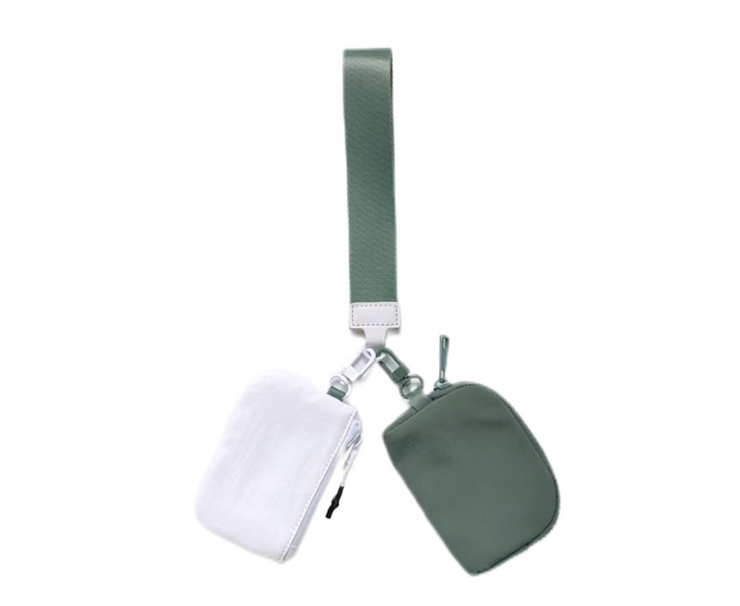 Dual wristlet puch wallet