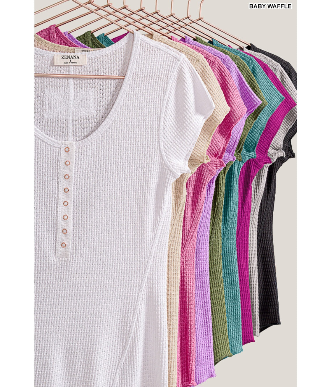 Baby waffle button down top