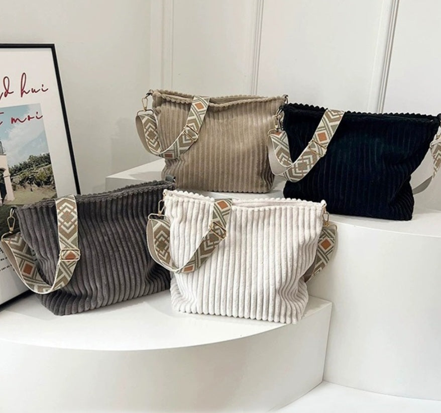 Corduroy crossbody bag