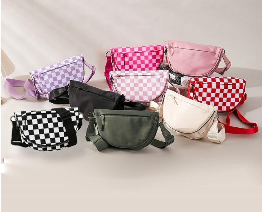 Crescent nylon crossbody/ shoulder bag