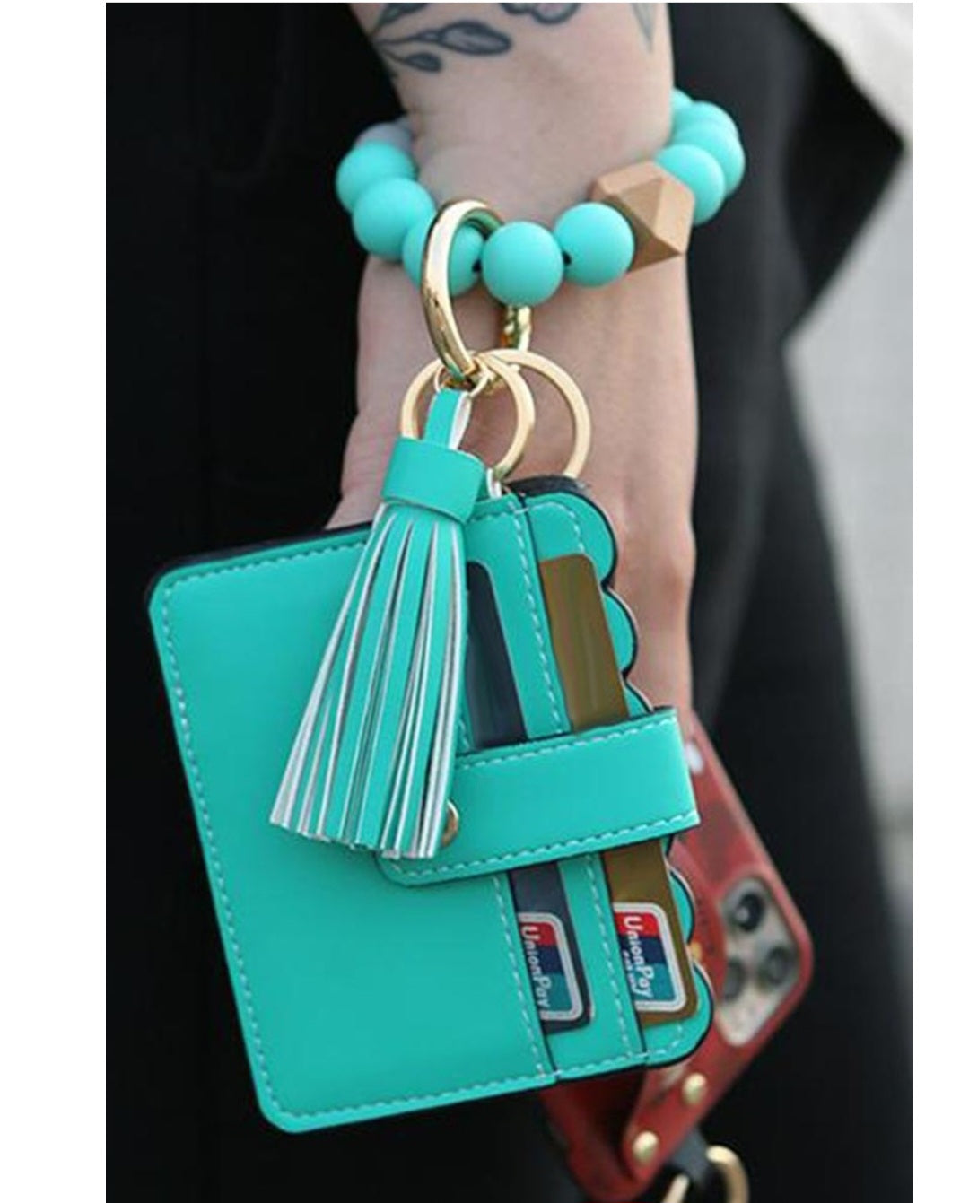 Beaded wrislet wallet