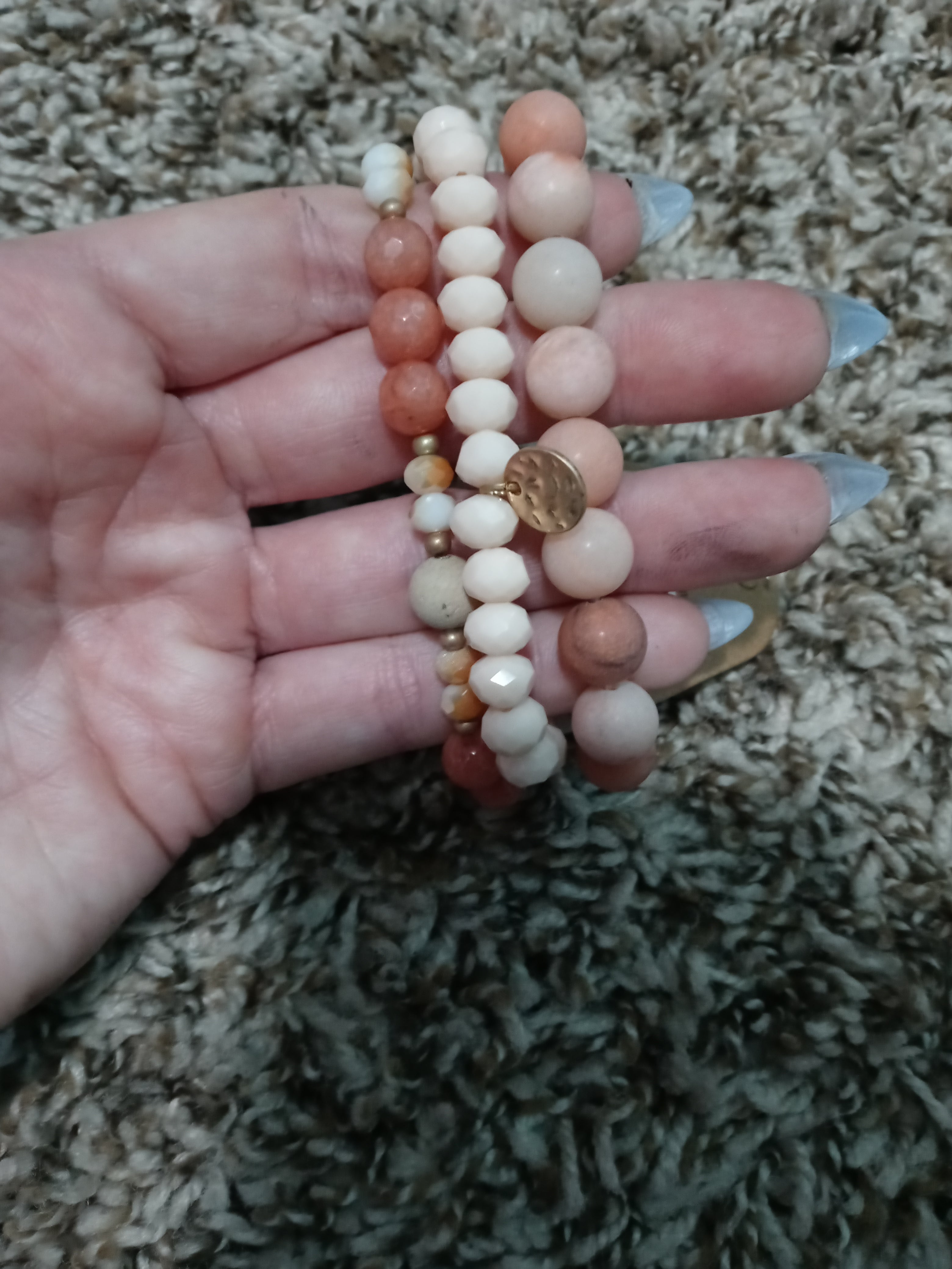 Gemstone stack bracelet