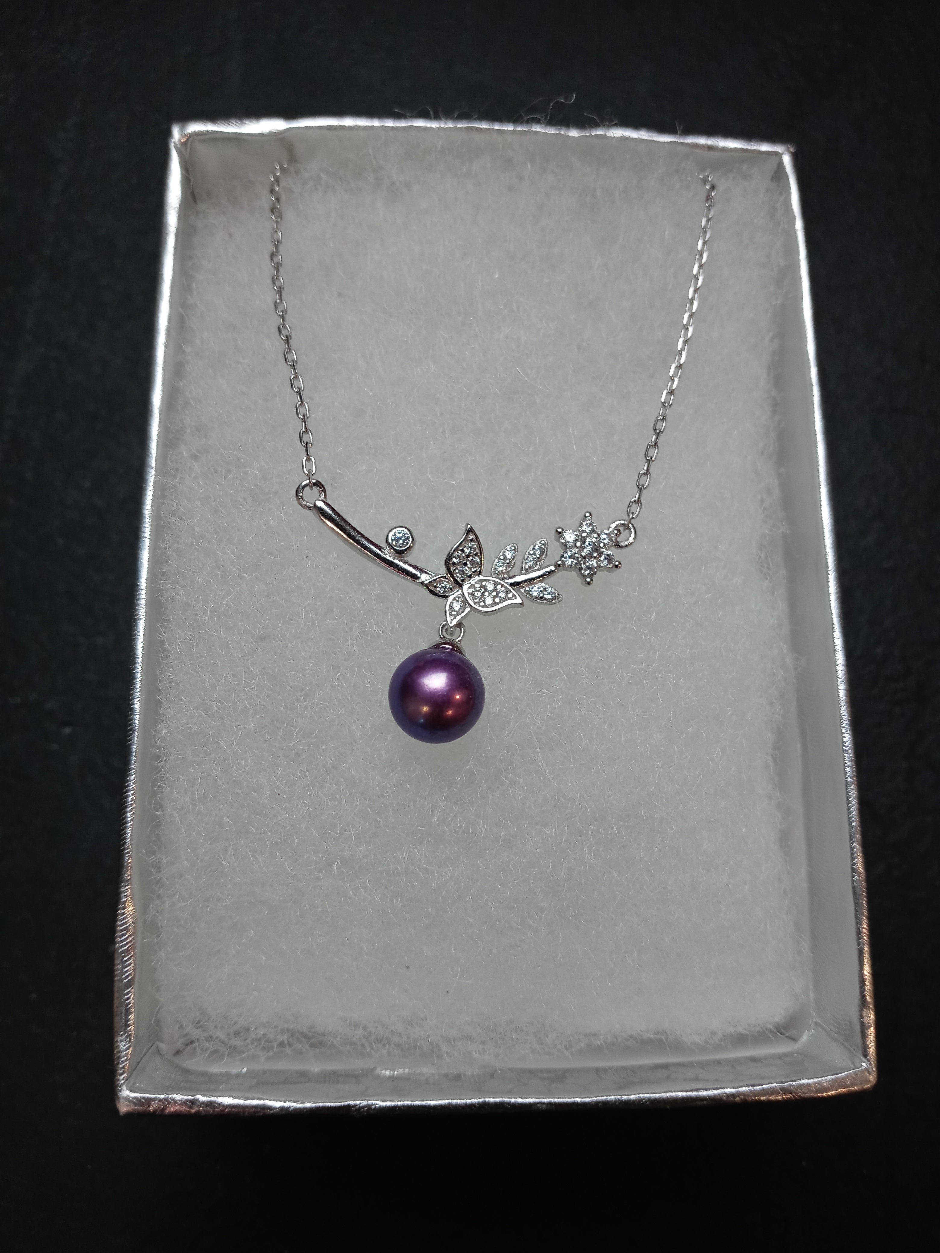 Butterfly branch necklace
