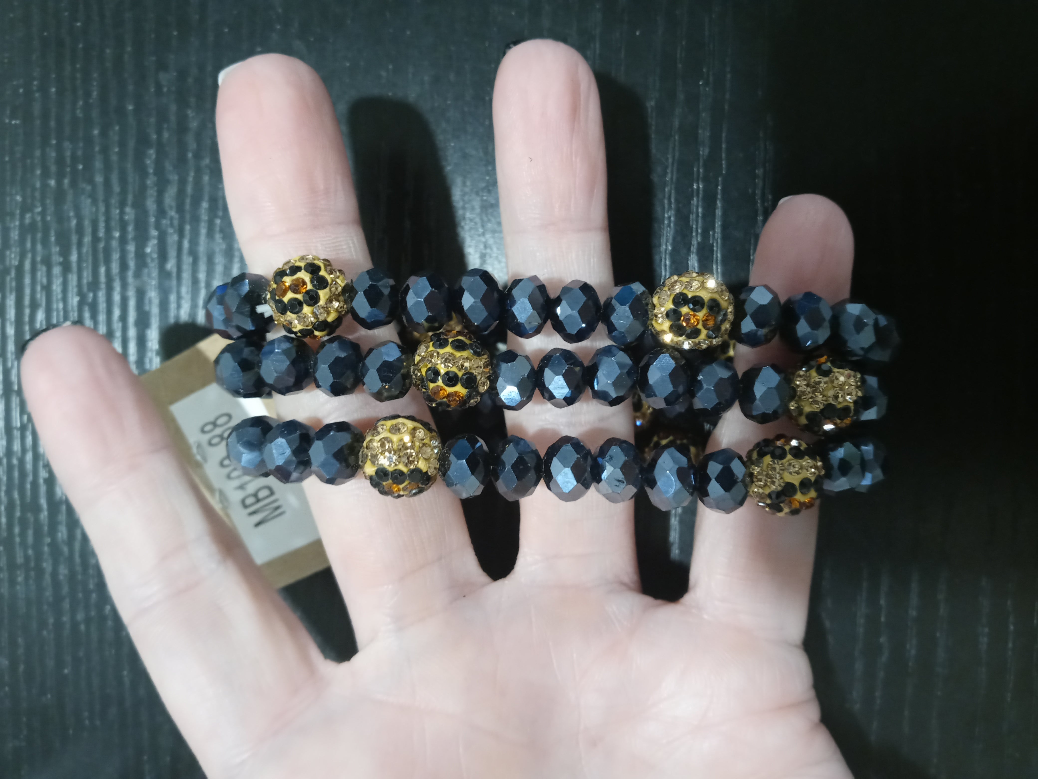 Gem bead leopard bracelet