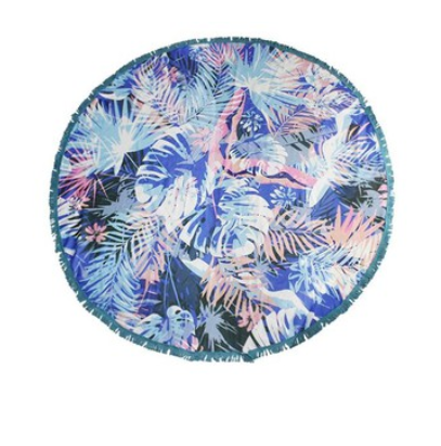 Tropical round beach towel