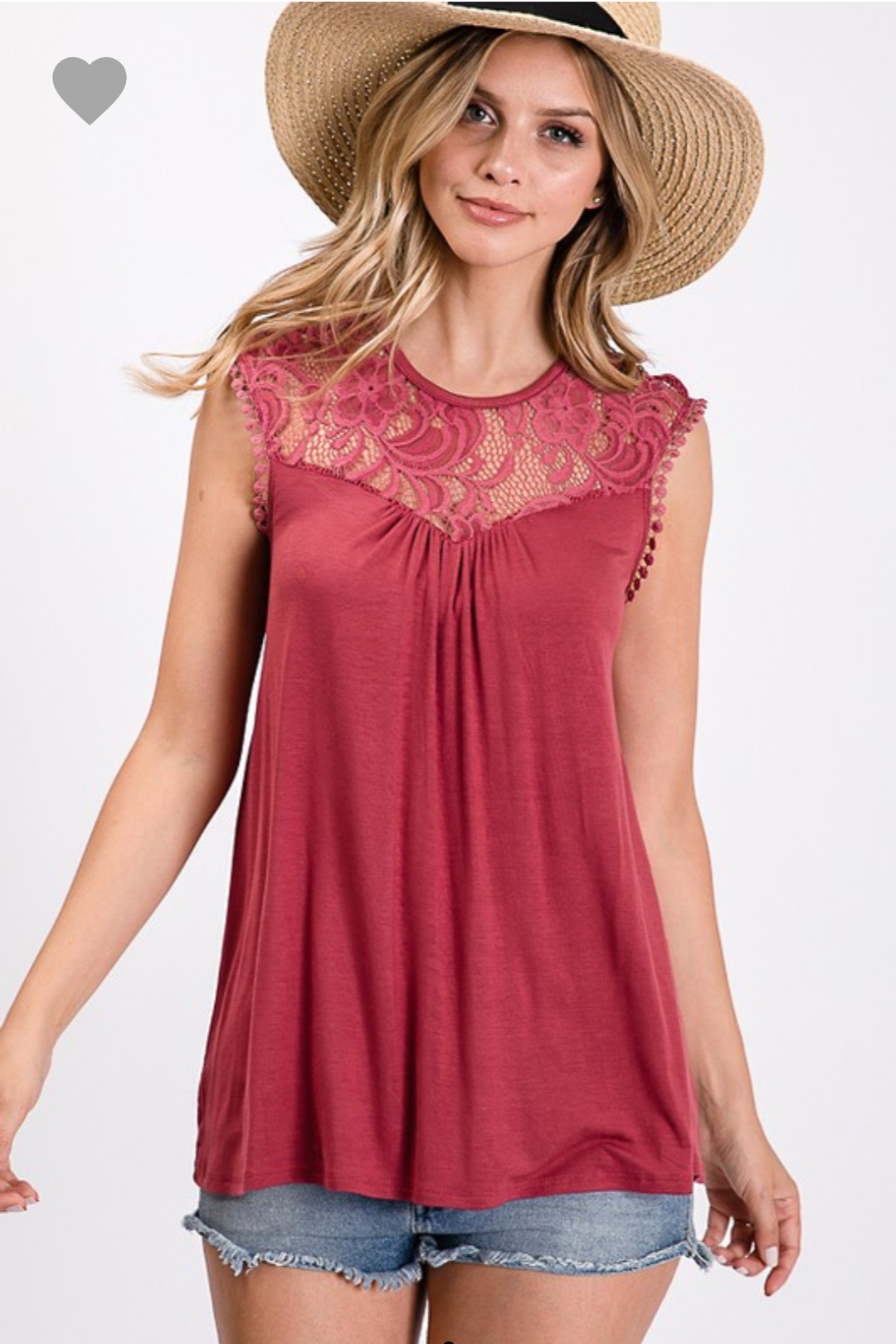Wine red lace detail