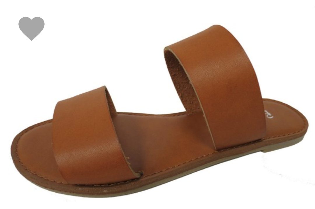 Brown flat sandal