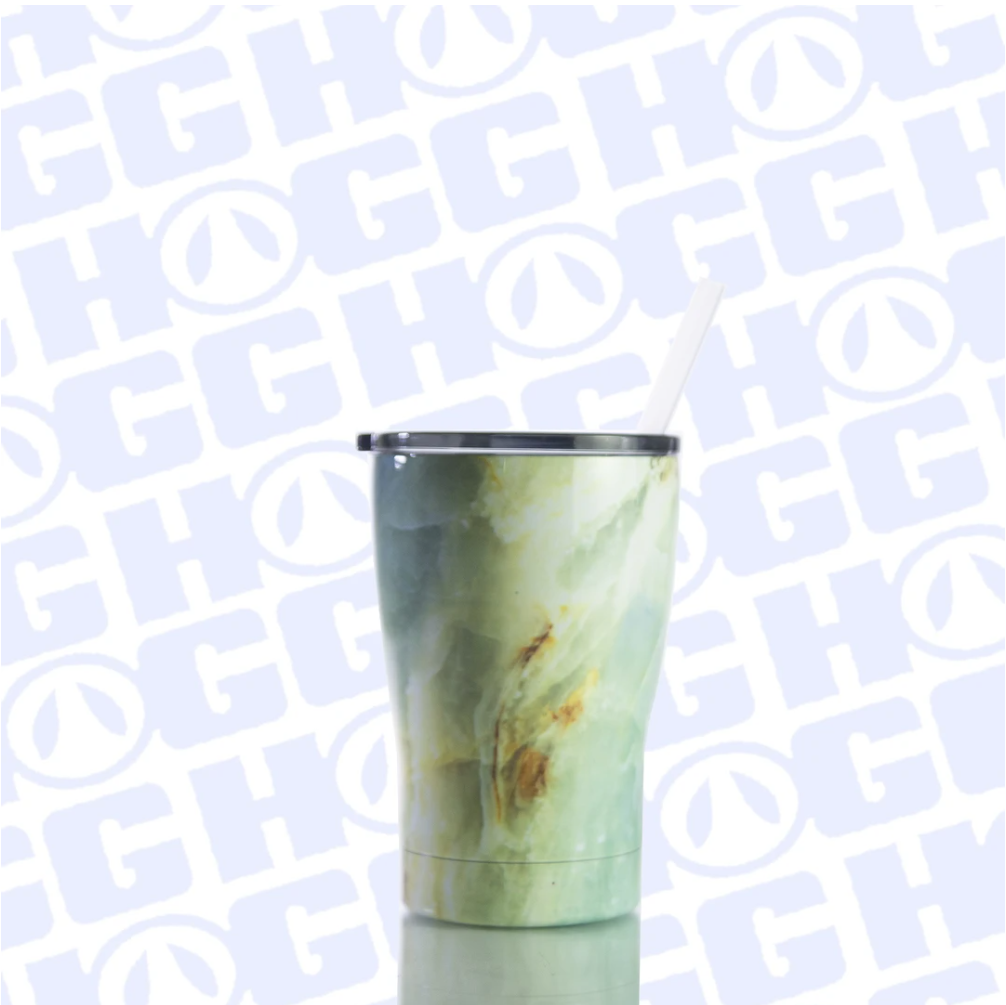 12oz marble tumbler with straw
