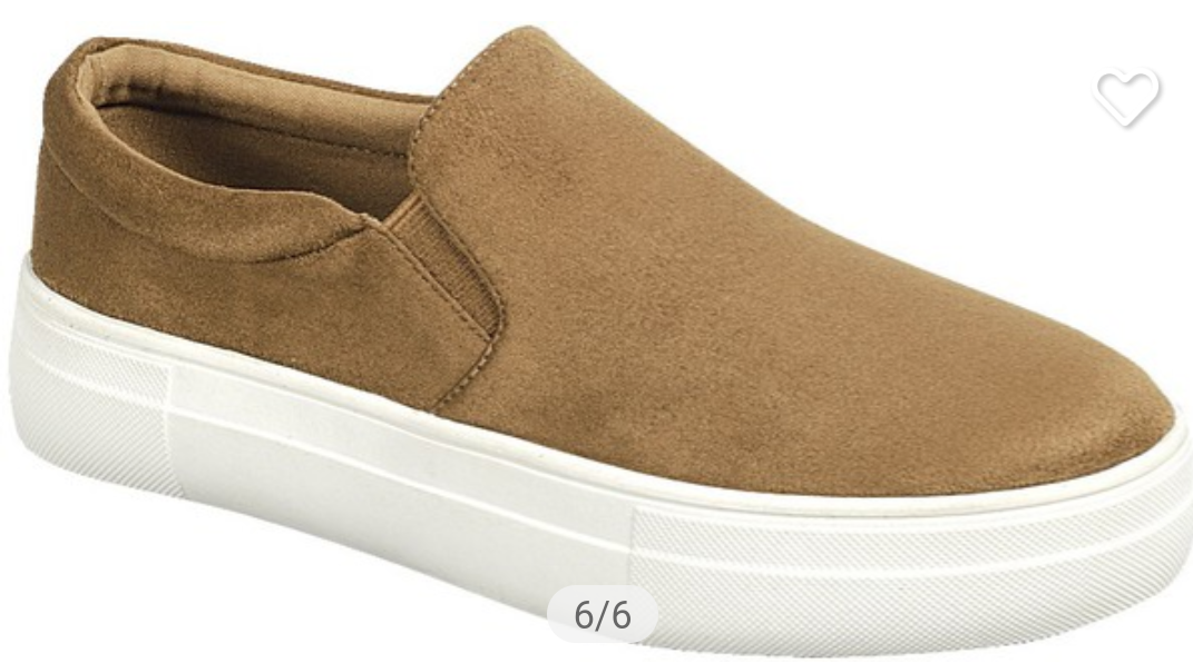 Tan slip on shoes