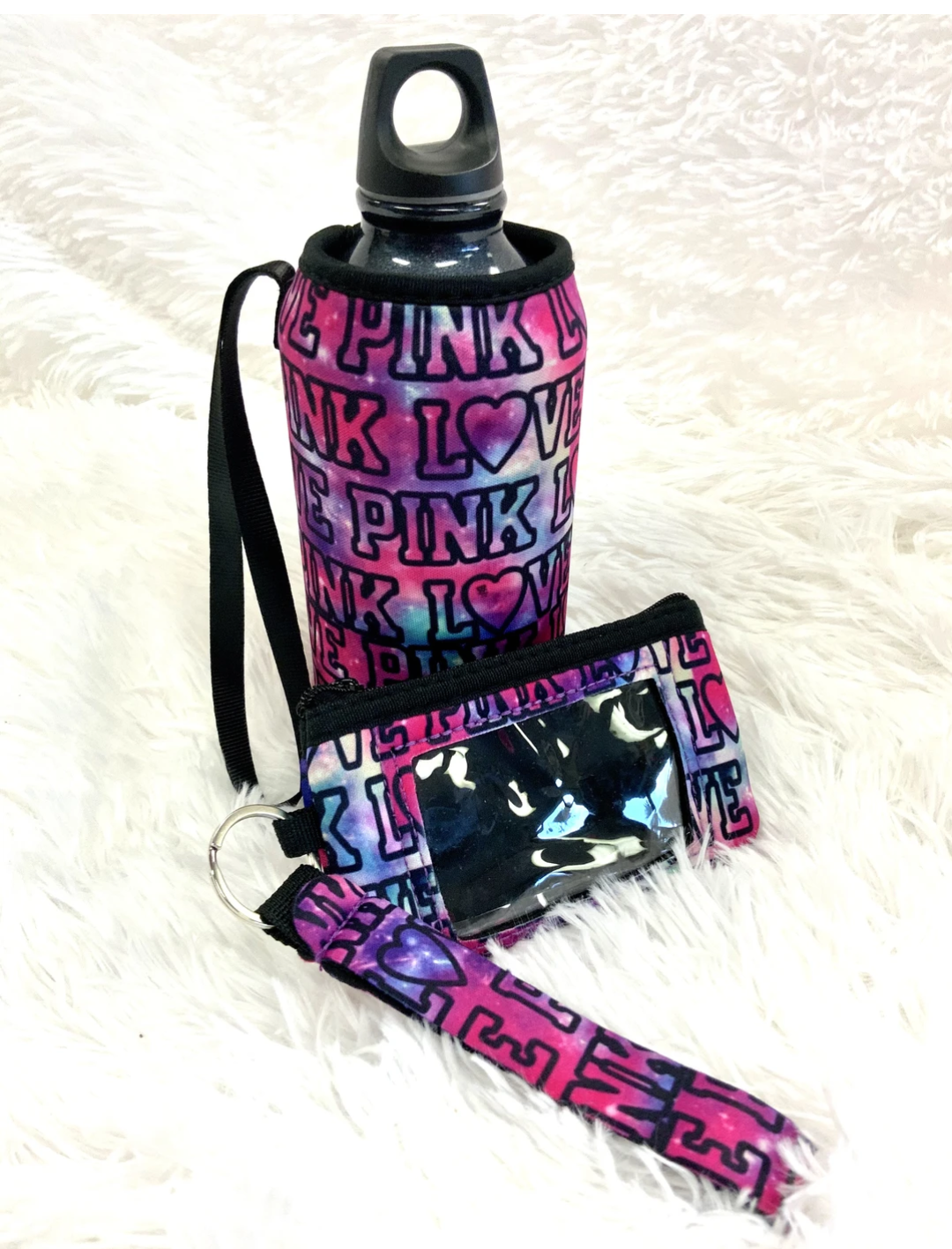 VS Pink wristlet & water bottle set