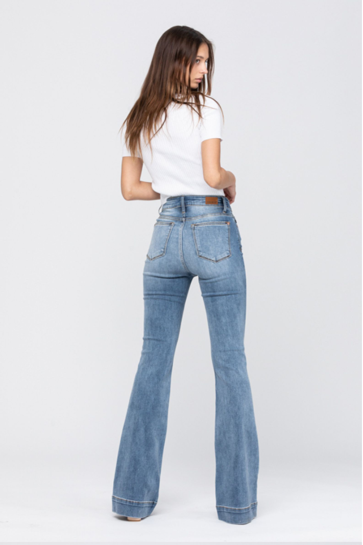 Judy Blue mid rise trouser flare
