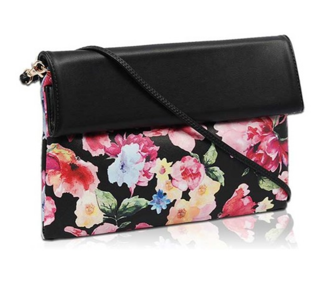 black floral crossbody