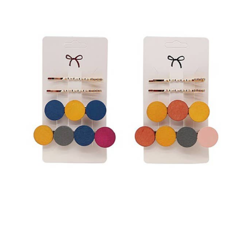 multi color hair clips pk of 4