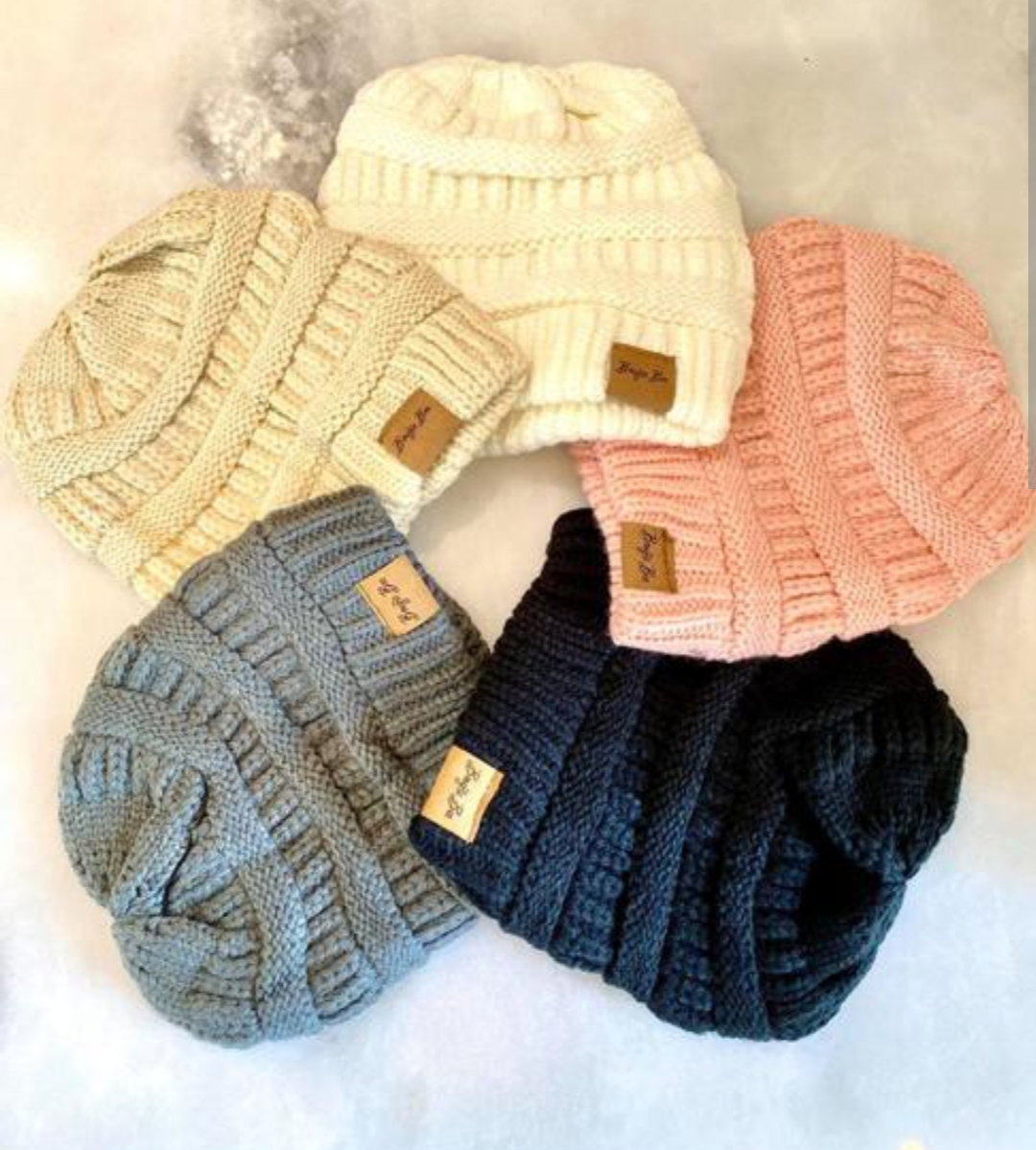 Criss cross beanie hats