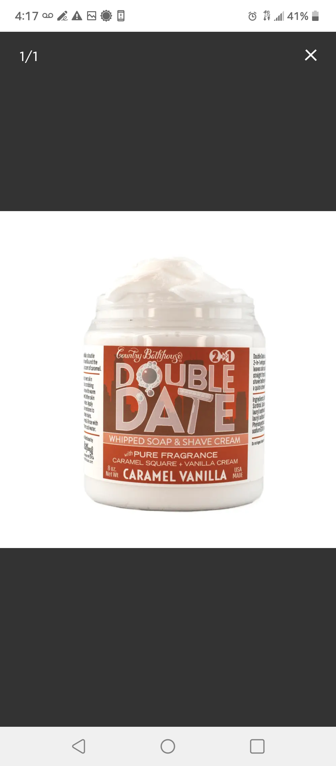 Country bath House double date whipped soap and shave cream
