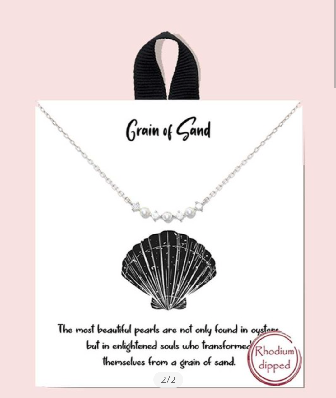 Grain of sand pearl necklace