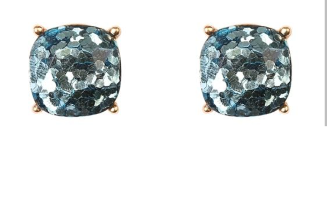 Glitter stone earrings
