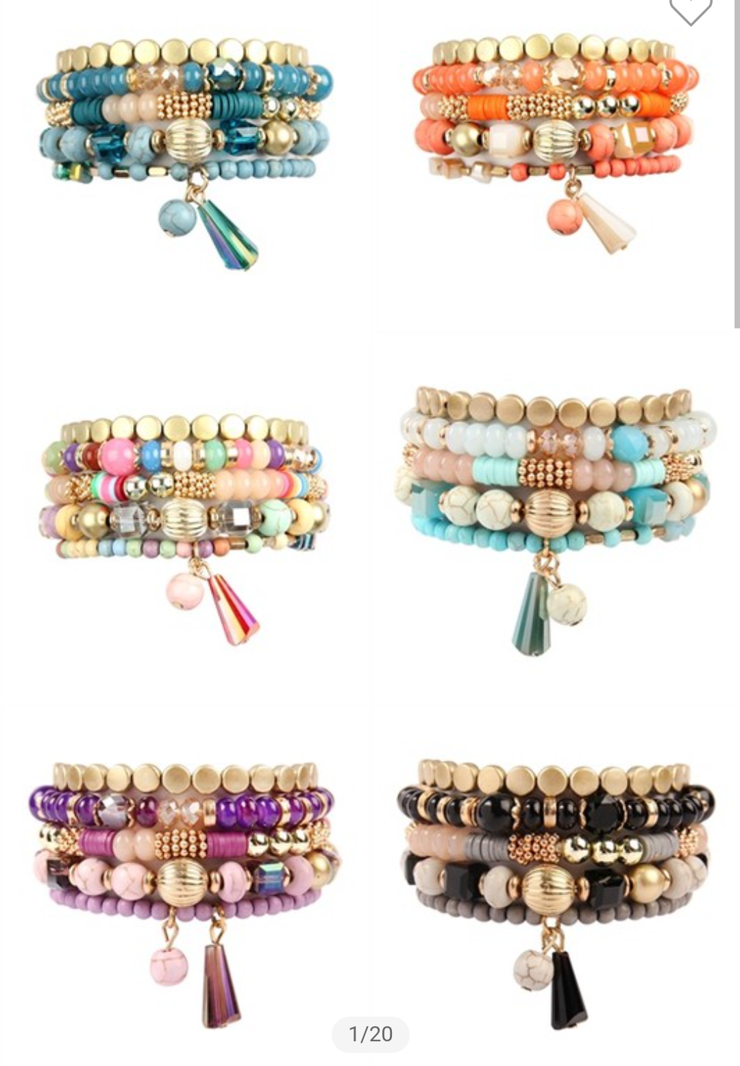 Beaded stretch bracelets