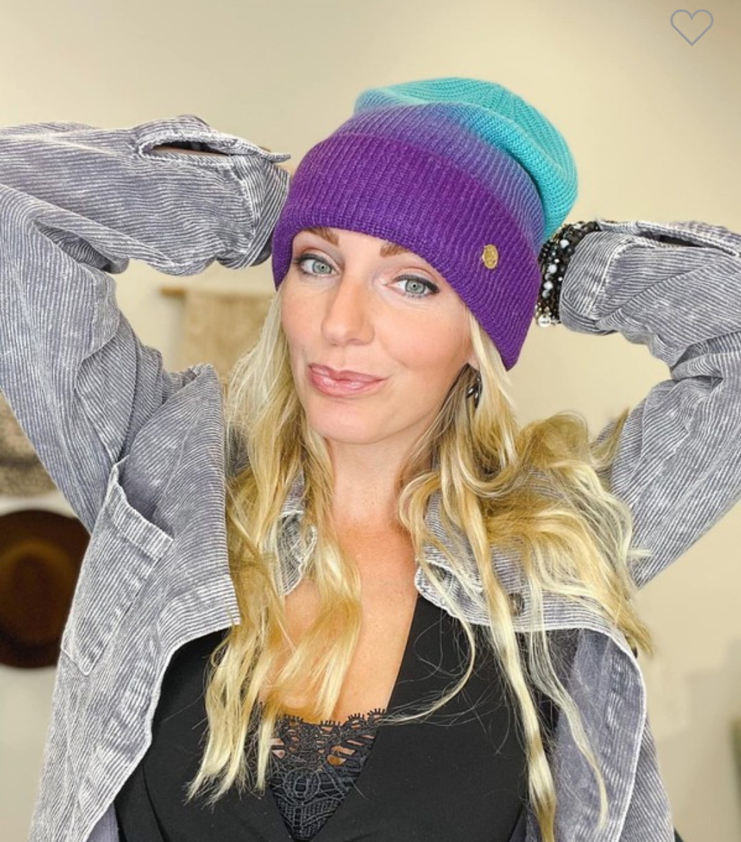 Ombre beanie hats