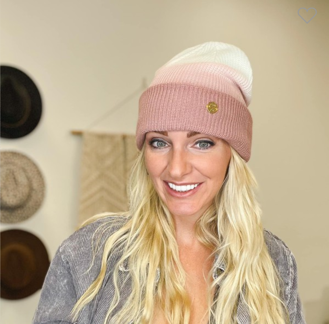 Ombre beanie hats