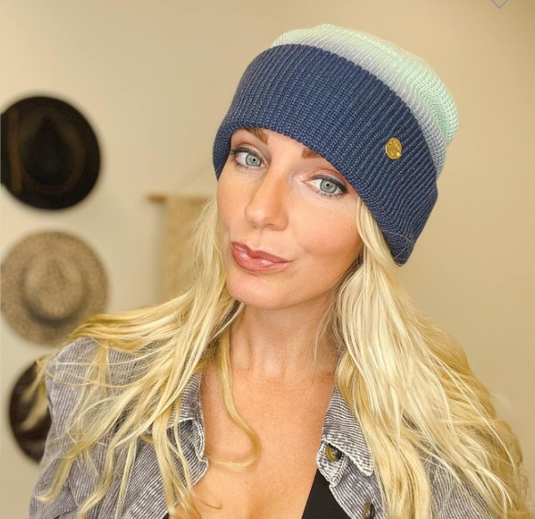 Ombre beanie hats