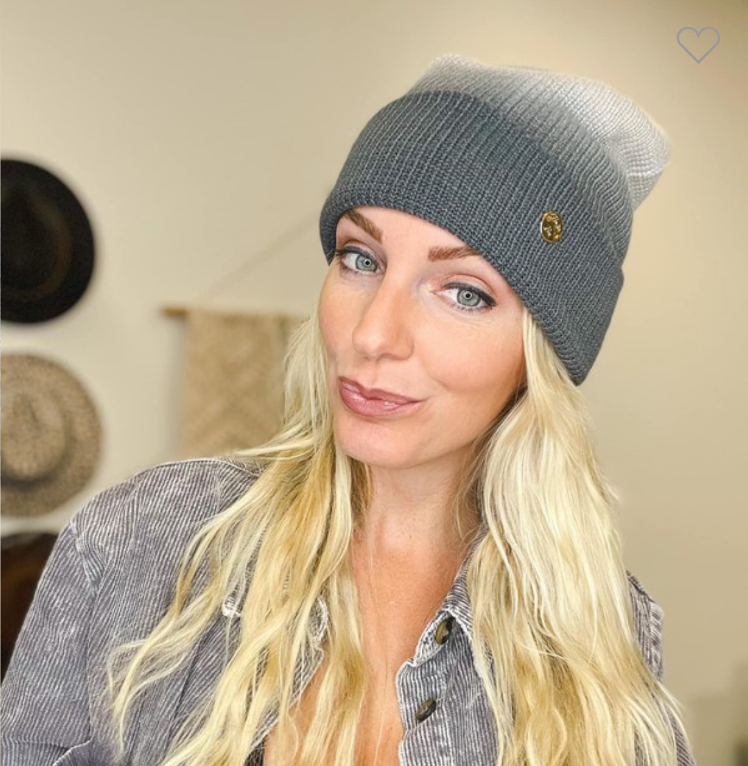 Ombre beanie hats