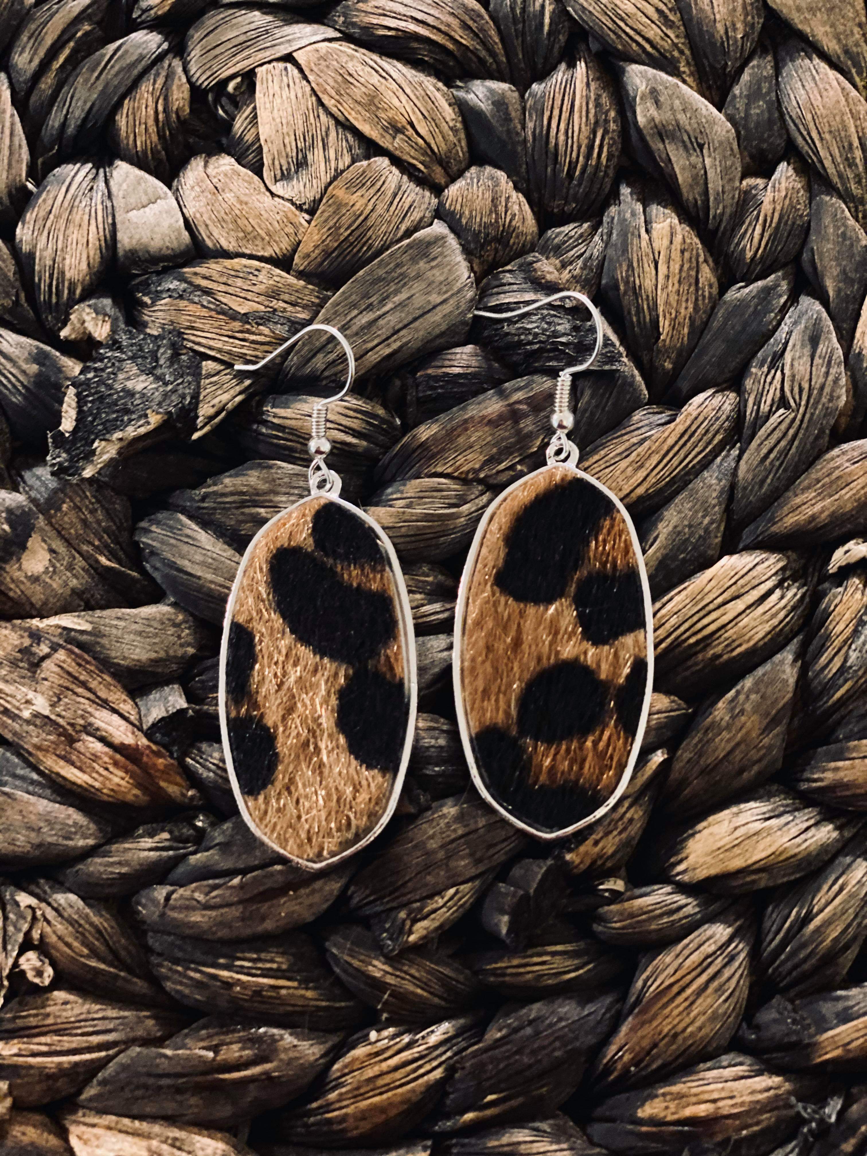 Flat Gem stone earrings